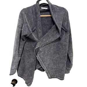 Womens Distressed Knit Sweater M Gray Black White Oversized Grunge Streetwear